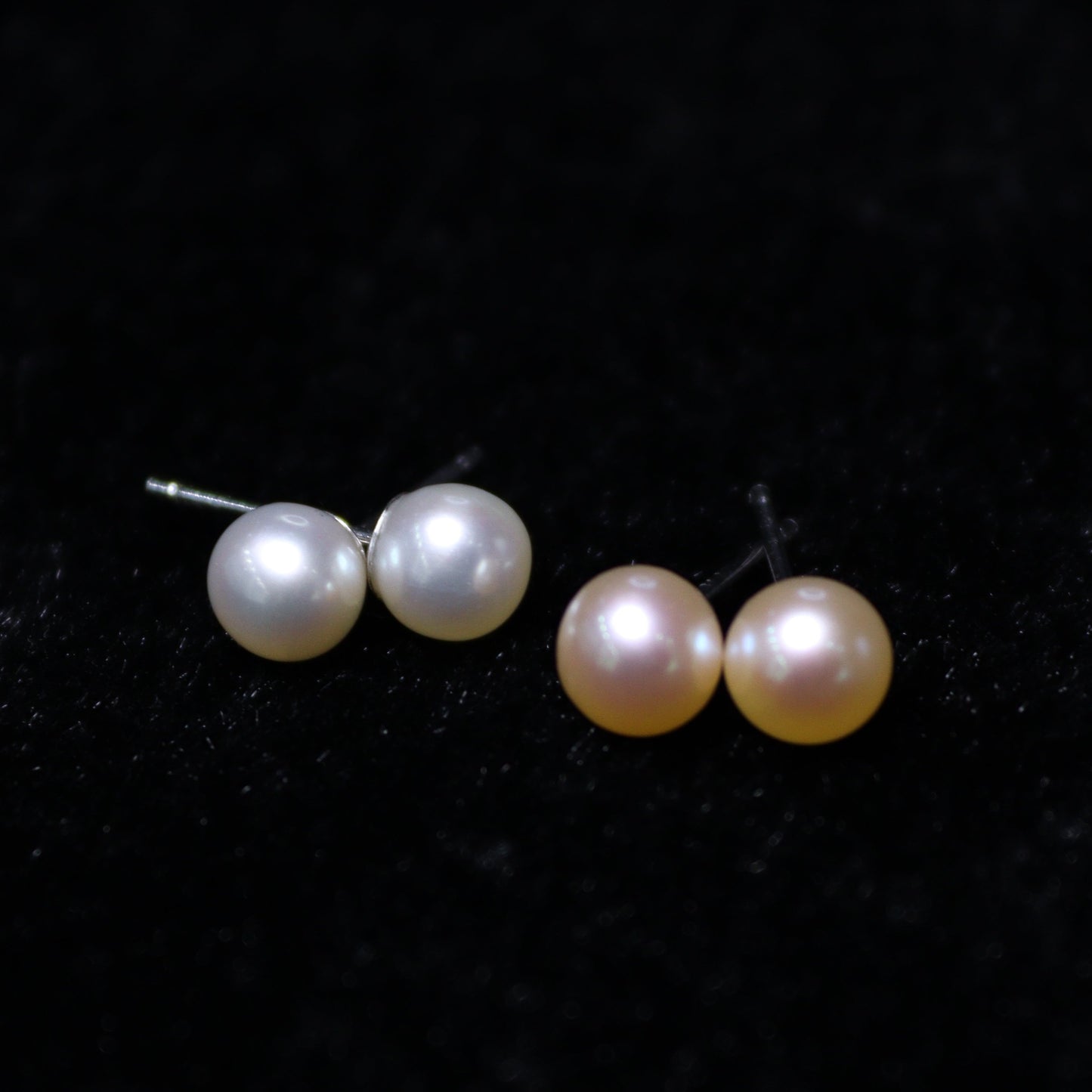 5-6MM Round Freshwater Pearl Earring Studs - XIGEMS