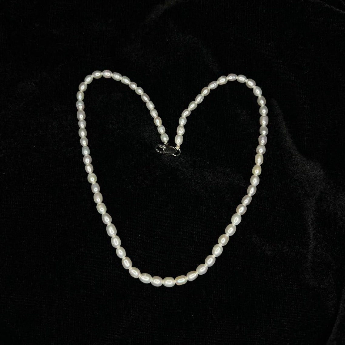 4MM Ricelike Freshwater Pearl Necklace - XIGEMS 