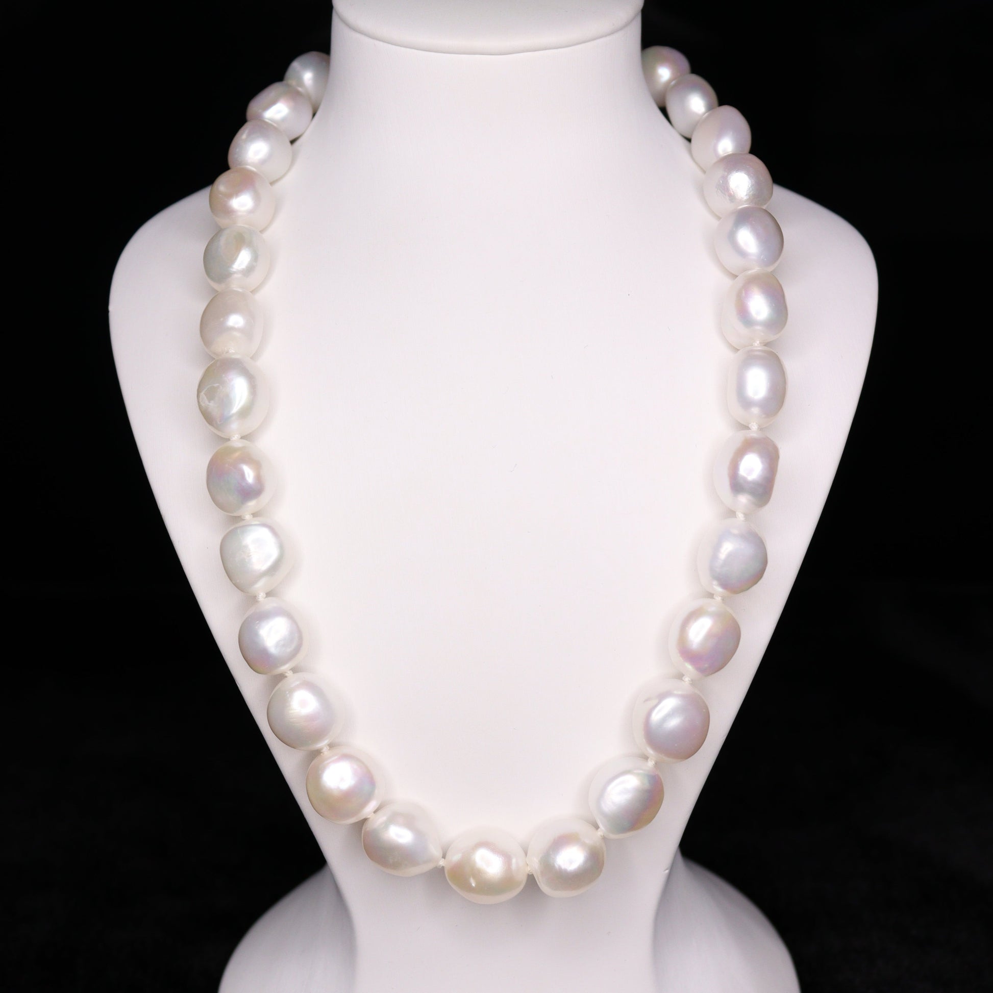 11MM Bun Freshwater Pearl Necklace - XIGEMS 