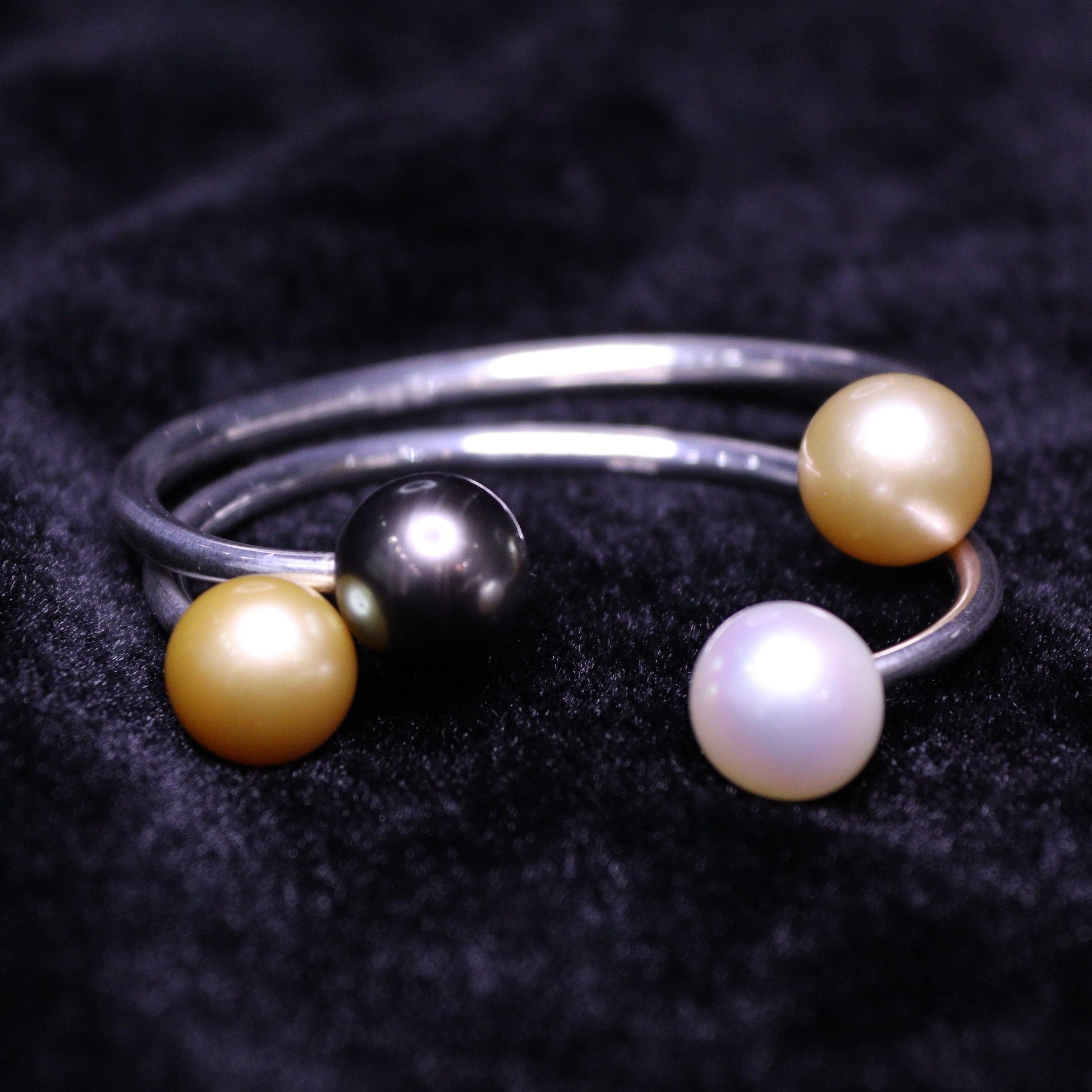 12-14MM YinYang South Sea Pearl Band - XIGEMS 