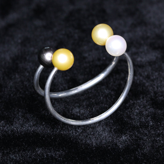 12-14MM YinYang South Sea Pearl Band - XIGEMS 