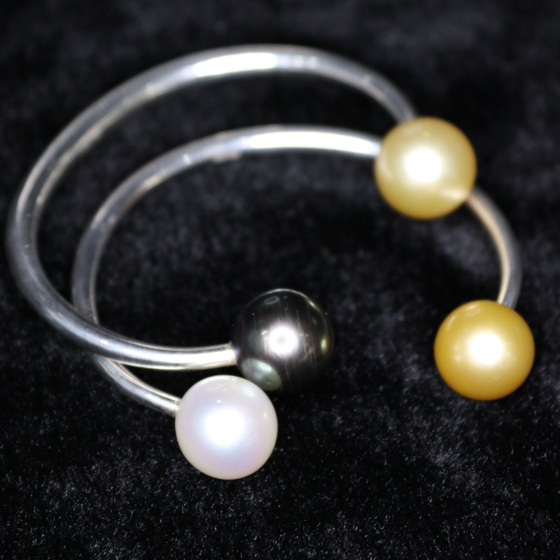 12-14MM YinYang South Sea Pearl Band - XIGEMS 