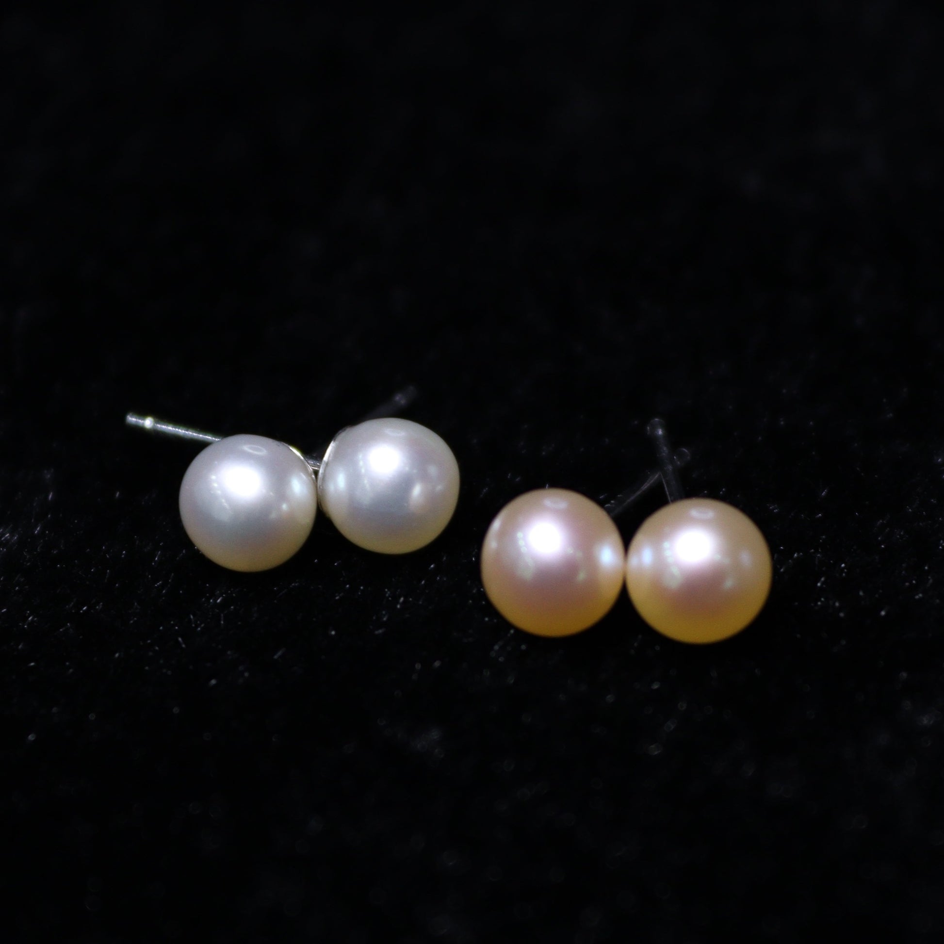 5-6MM Round Freshwater Pearl Earring Studs - XIGEMS 