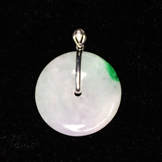 Green/Purple Shade Peace Jade Pendant - XIGEMS 