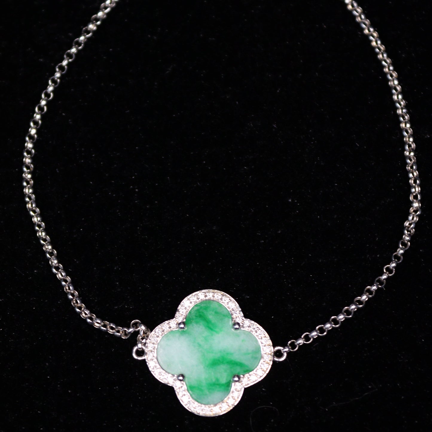 Copy of Clover Light Jade Bracelet - XIGEMS 