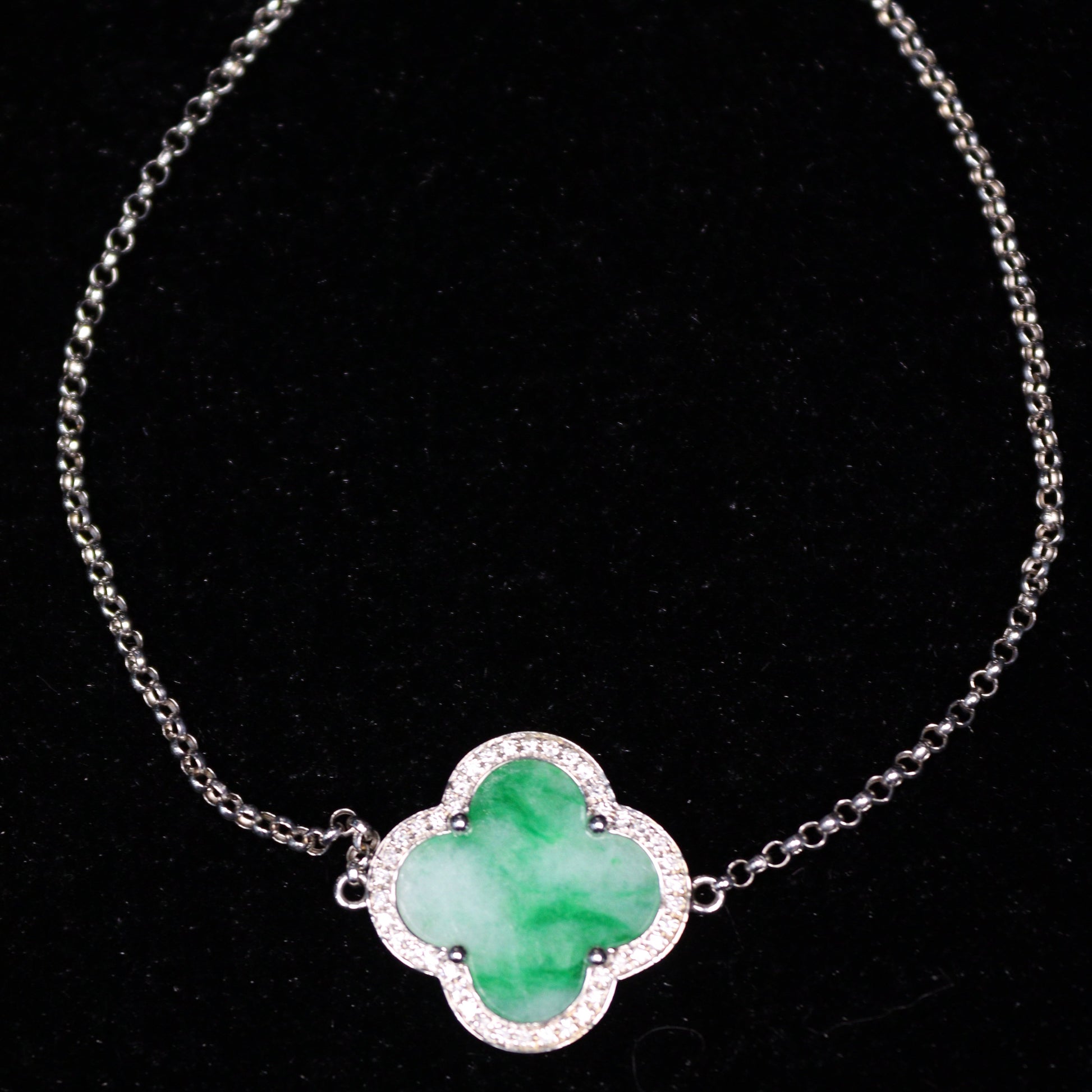 Copy of Clover Light Jade Bracelet - XIGEMS 