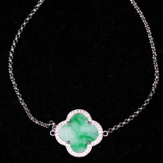 Copy of Clover Light Jade Bracelet - XIGEMS 