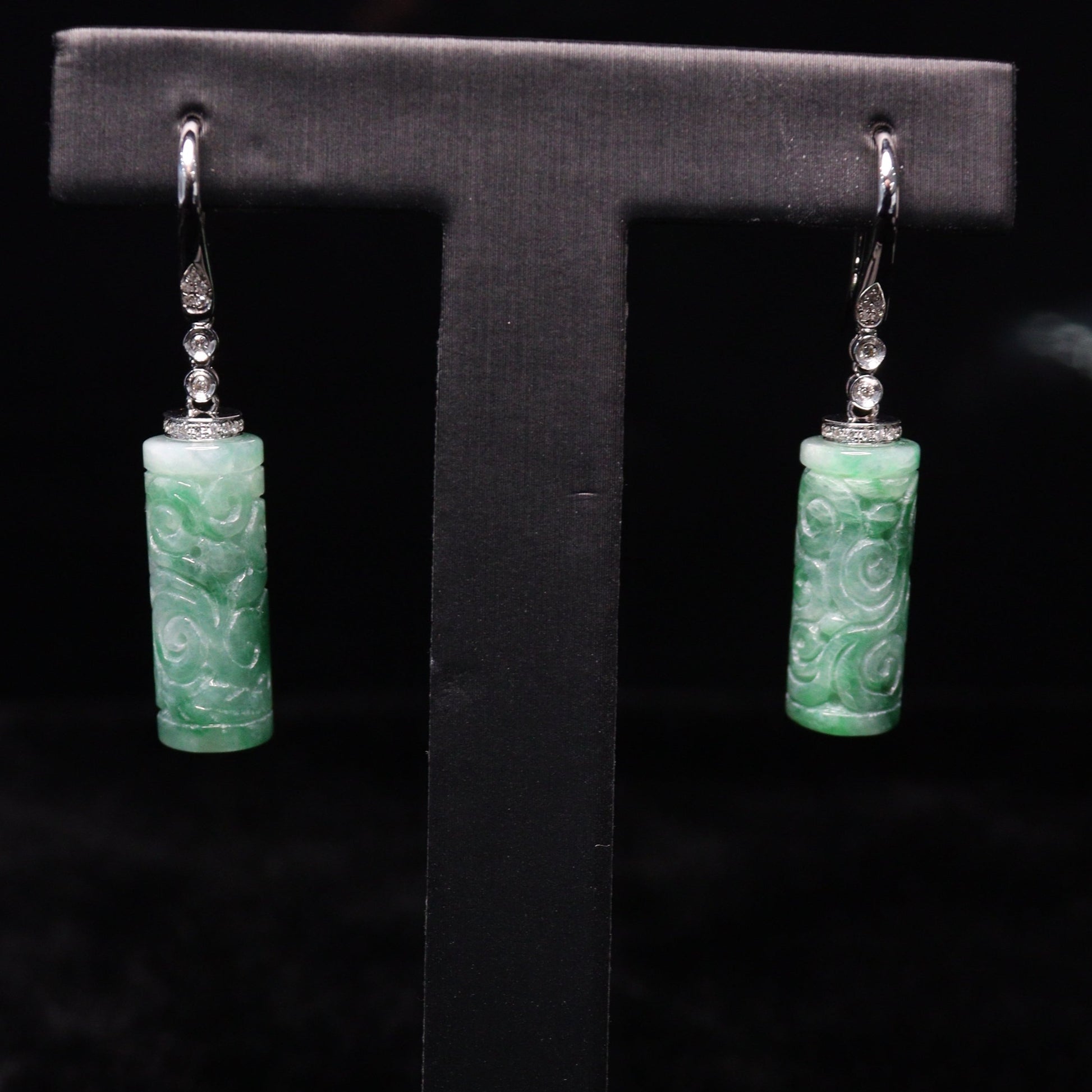 Totem Light Jade Earrings - XIGEMS 