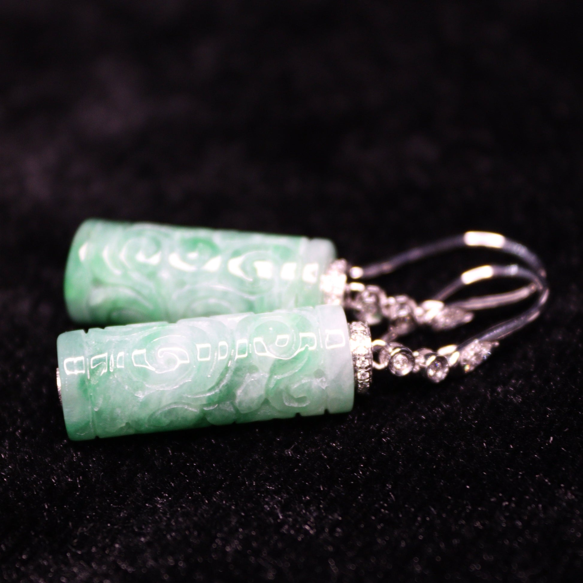 Totem Light Jade Earrings - XIGEMS 