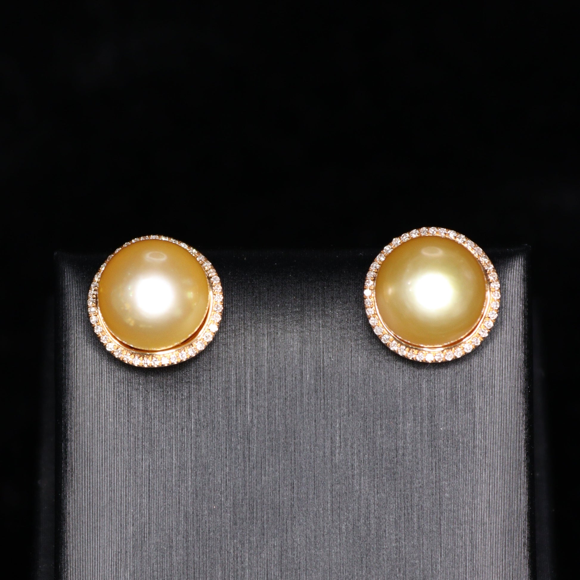 10MM Gold South Sea Pearl Earring - XIGEMS 