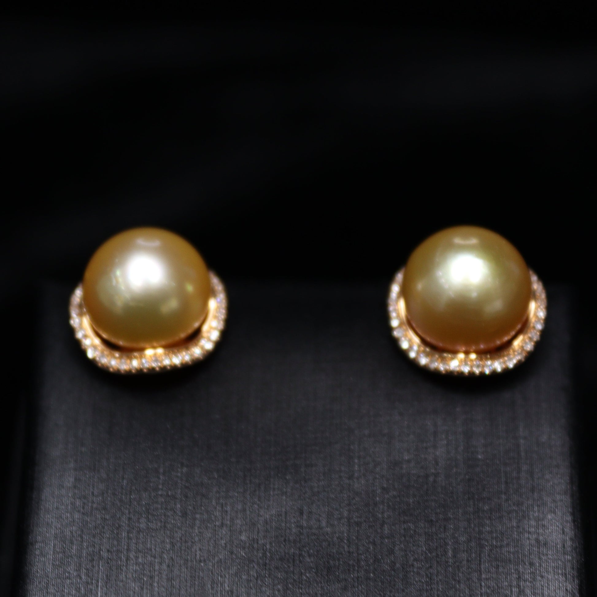 10MM Gold South Sea Pearl Earring - XIGEMS 