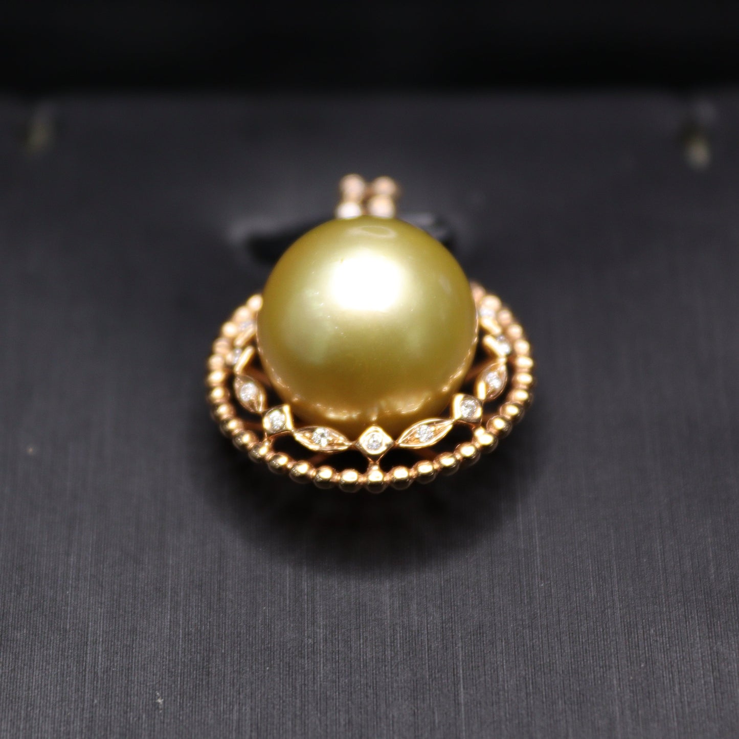 12MM Gold South Sea Pearl Pendant - XIGEMS 