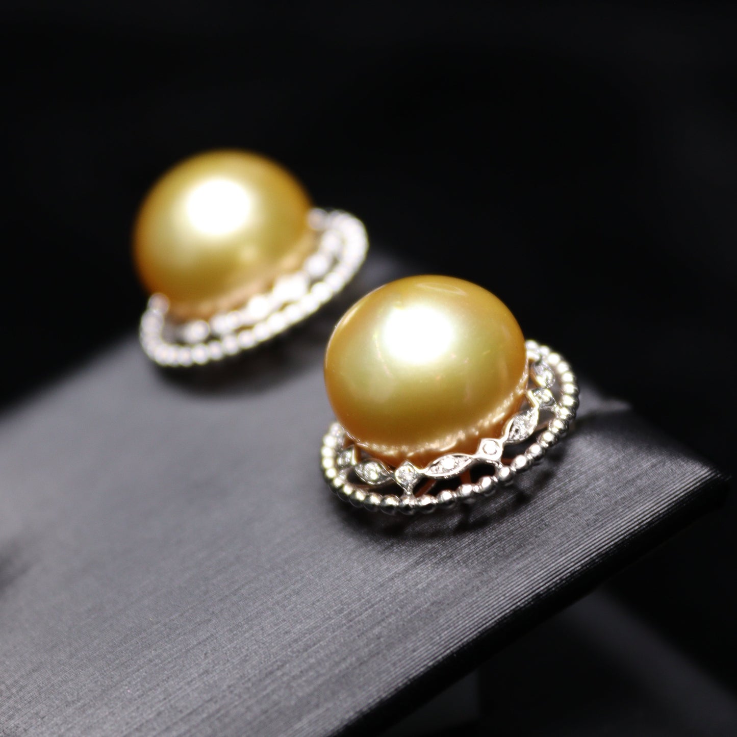 11MM Gold South Sea Pearl Earring - XIGEMS 