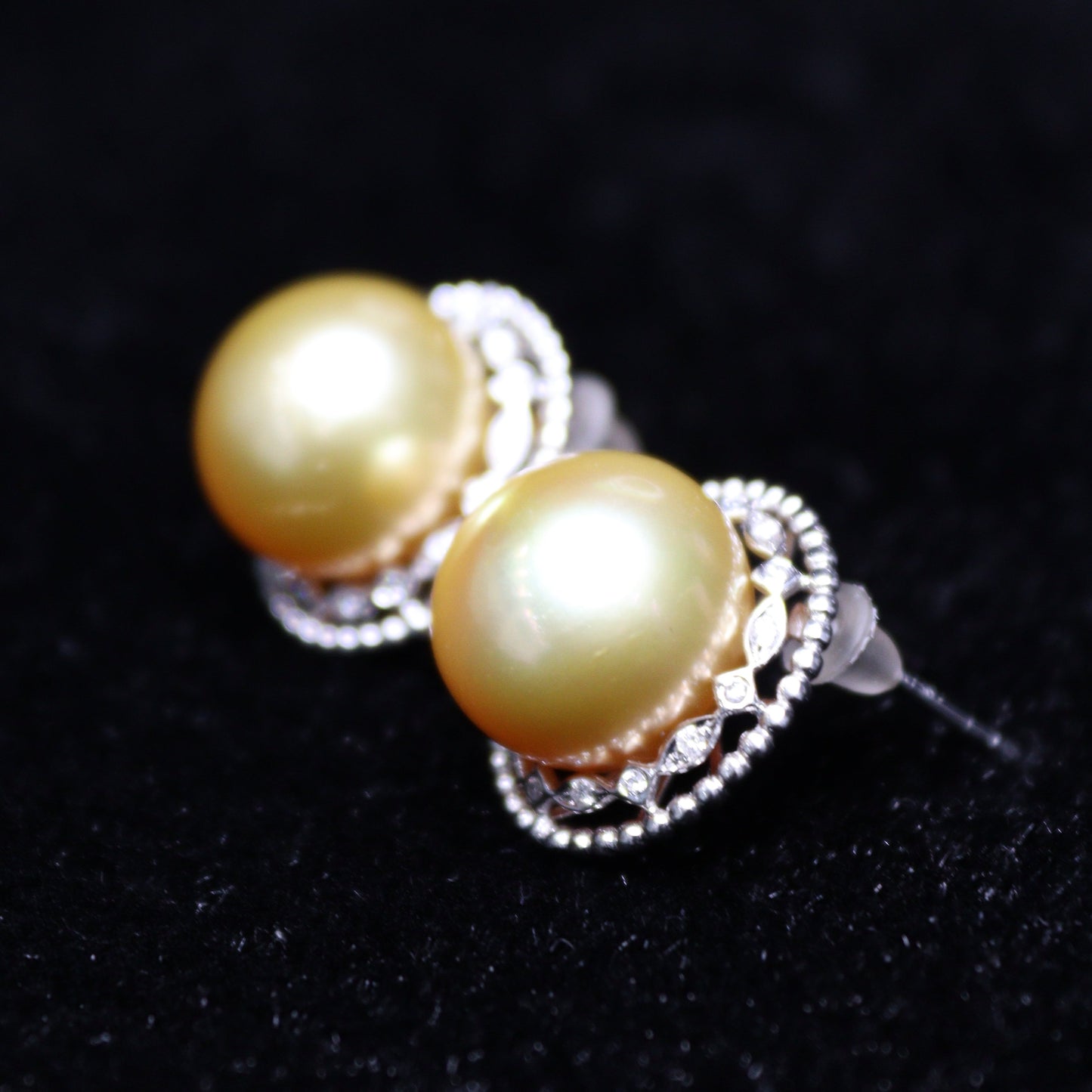 11MM Gold South Sea Pearl Earring - XIGEMS 