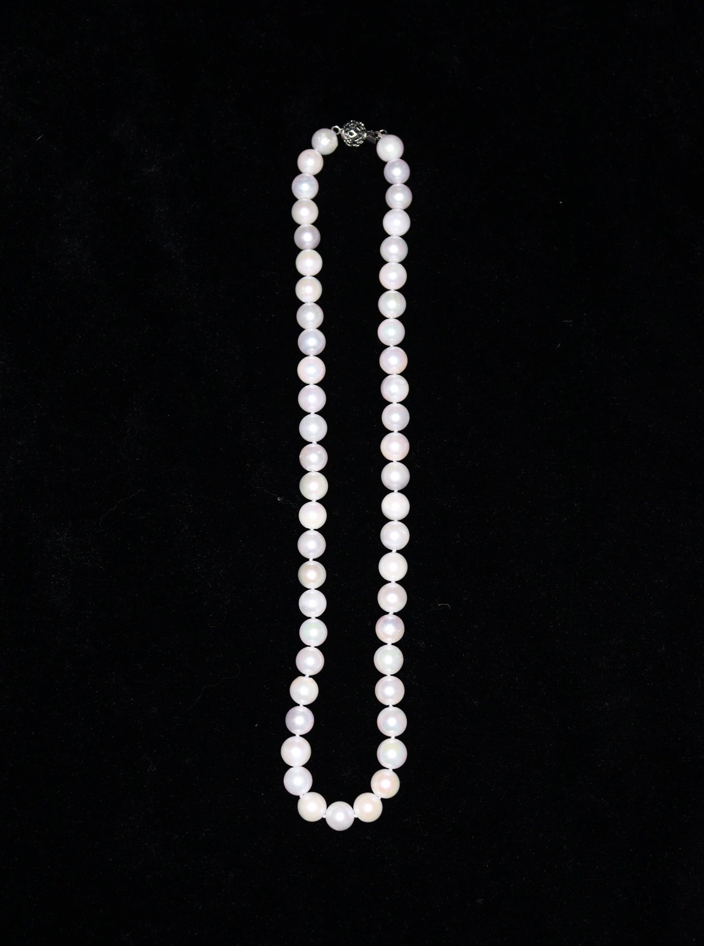 8MM White Round Akoya Japanese Pearl Necklace - XIGEMS 