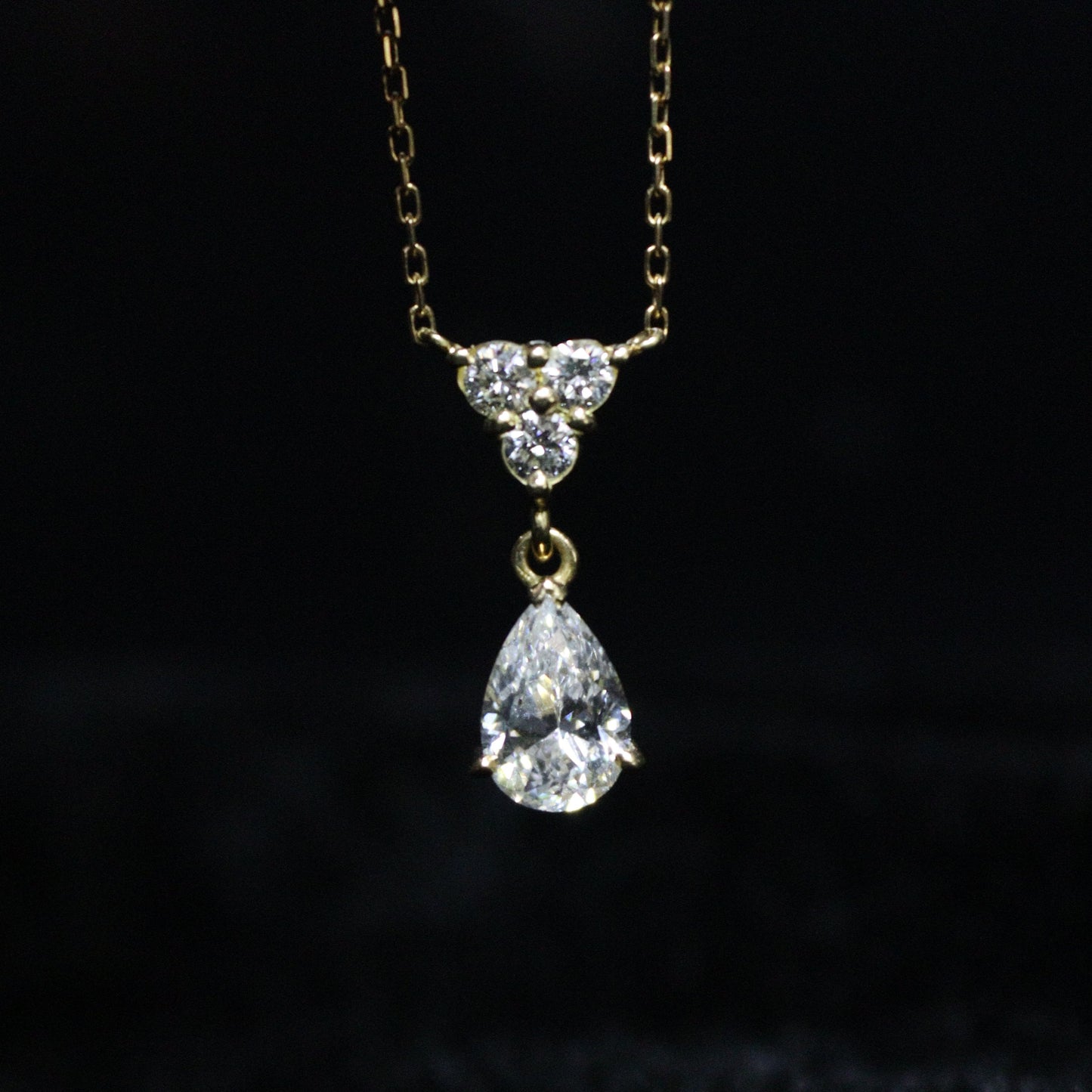 1.01 CT Pear Diamond Pendant w/Necklace - XIGEMS 