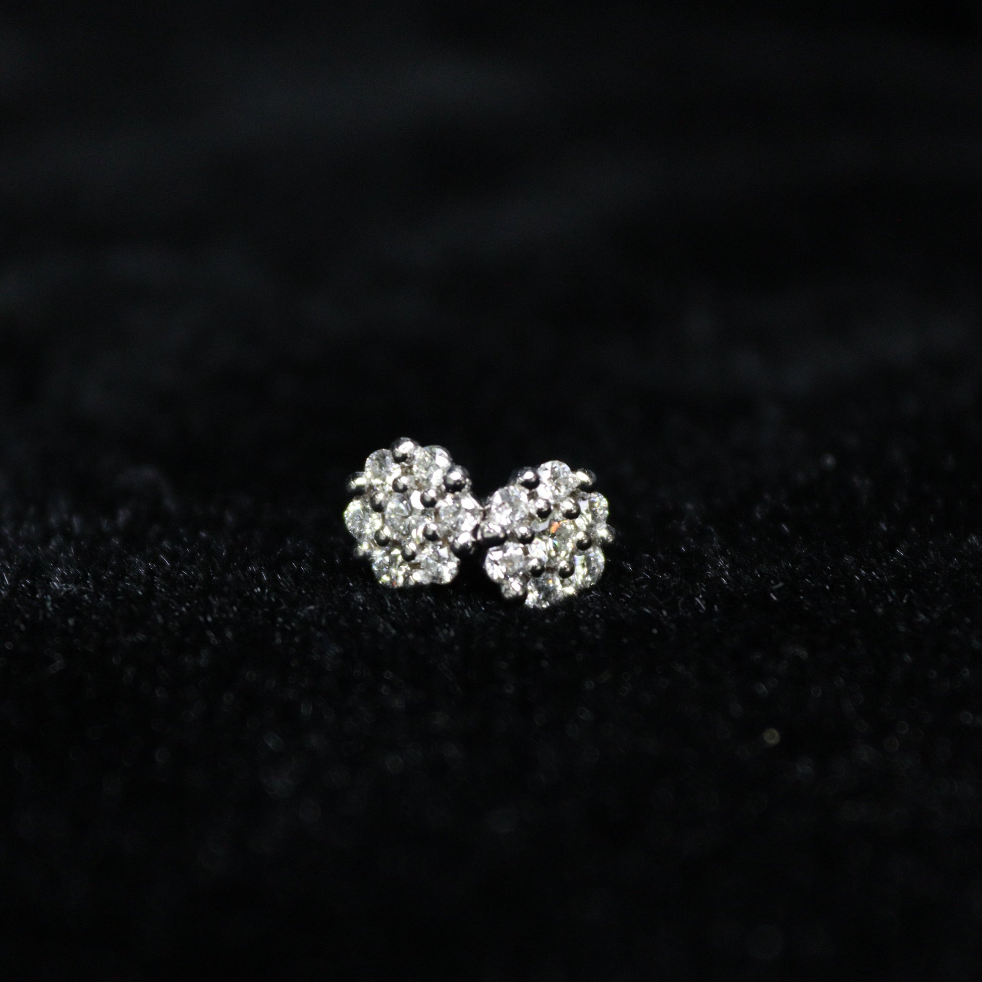 Small Flower Diamond Earring - XIGEMS 