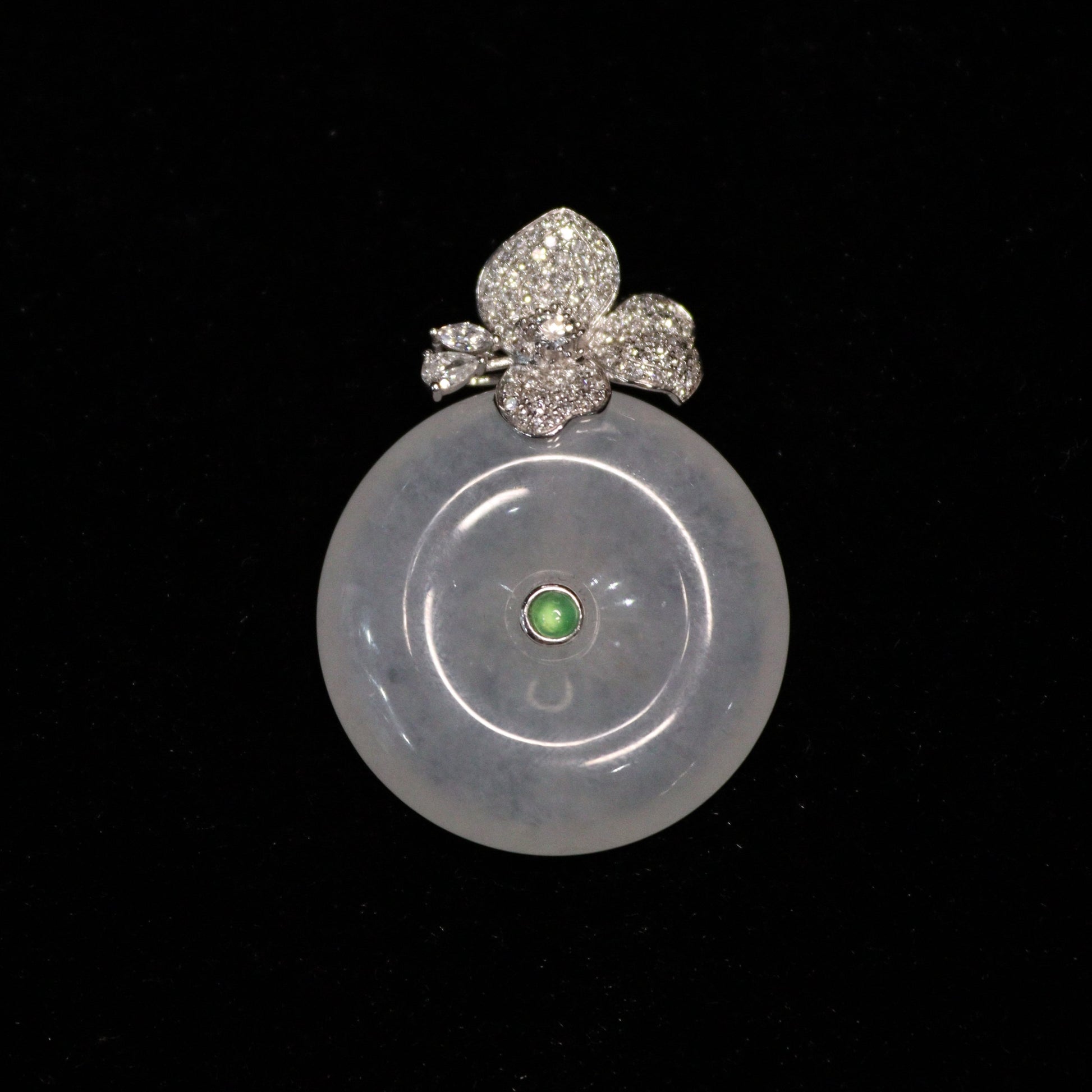 Iced Peace Jade Pendant - XIGEMS 