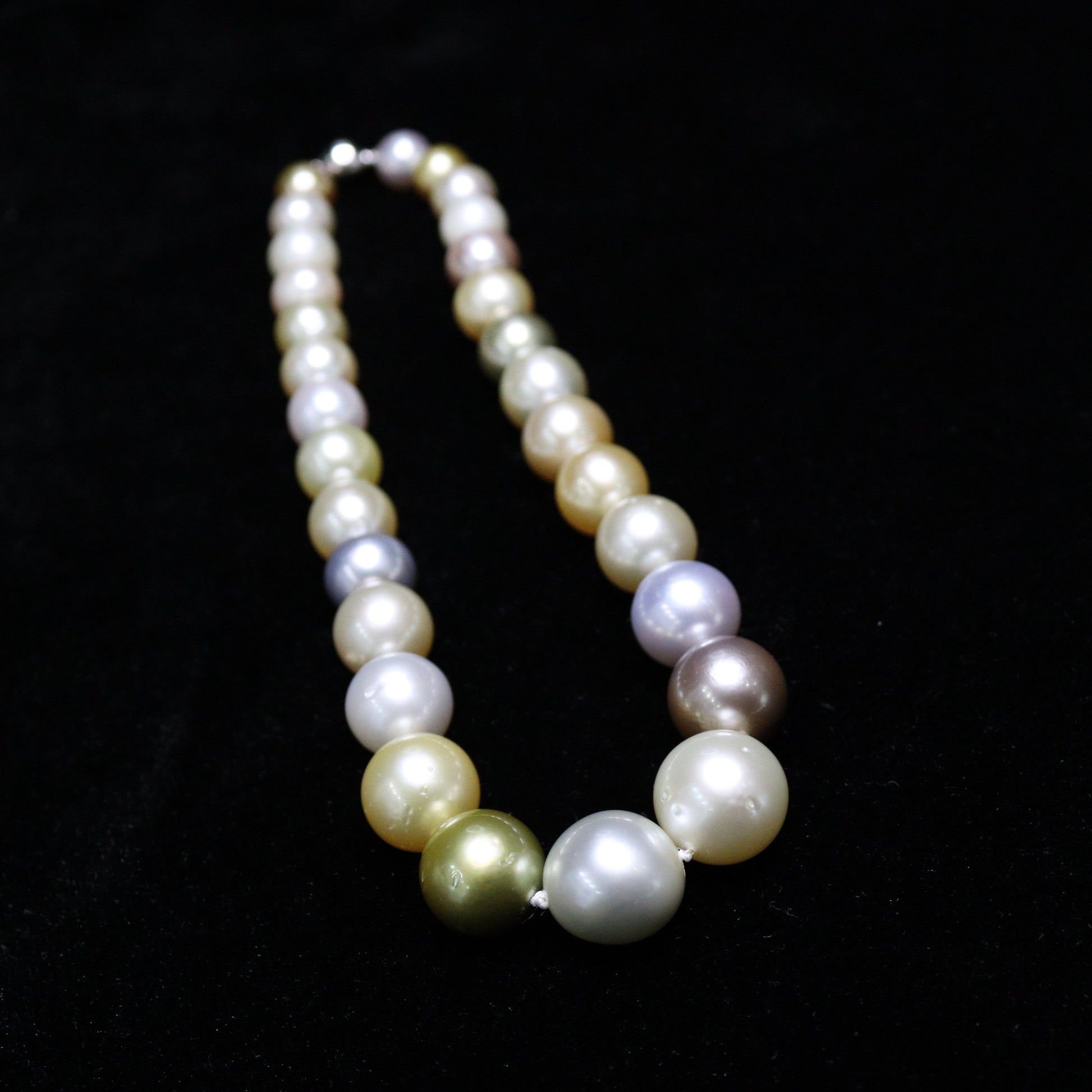 9-13MM Multi Color South Sea Pearl Necklace - XIGEMS 