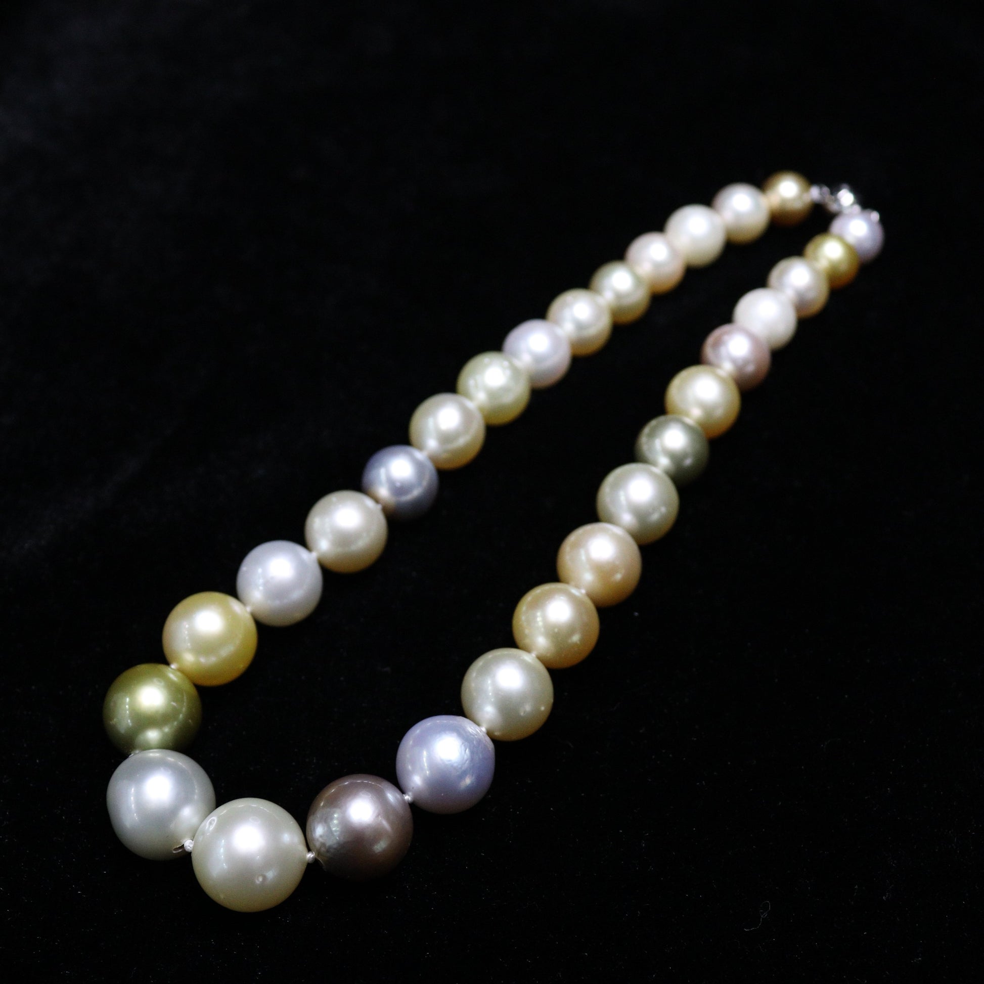 9-13MM Multi Color South Sea Pearl Necklace - XIGEMS 